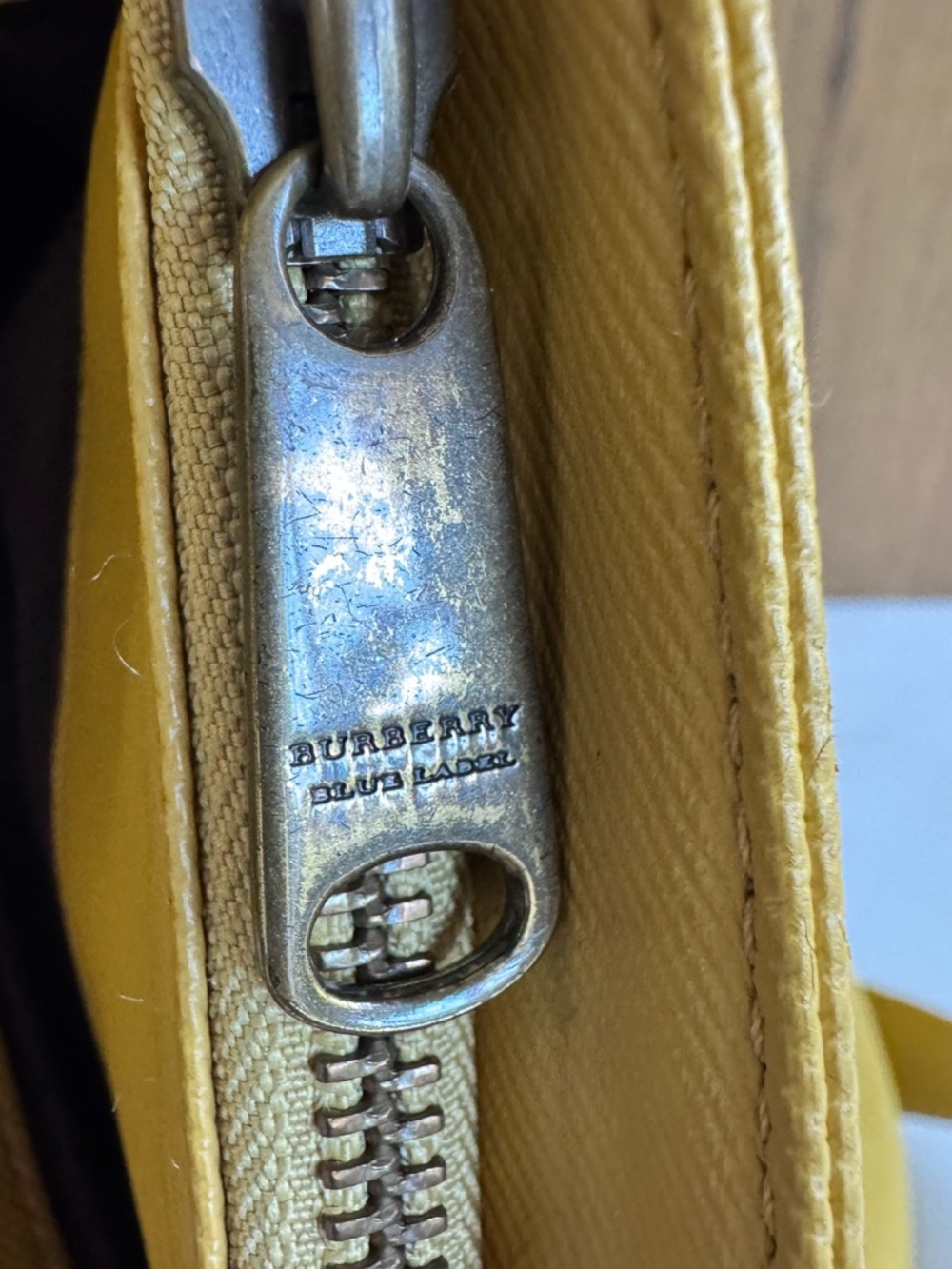 BURBERRY Blue Label Vintage Cotton Canvas Crossbody/ Messenger Bag Mustard - Picture 13 of 13